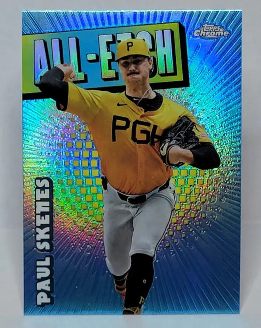 2025 Topps Chrome Paul Skenes All Etch Refractor Pirates baseball card image