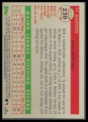 2025 Topps Chrome Platinum #230 Ty Madden Rookie RC