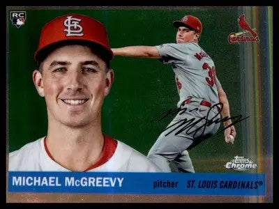 2025 Topps Chrome Platinum #290 Michael McGreevy RC RC - Baseball Card Single