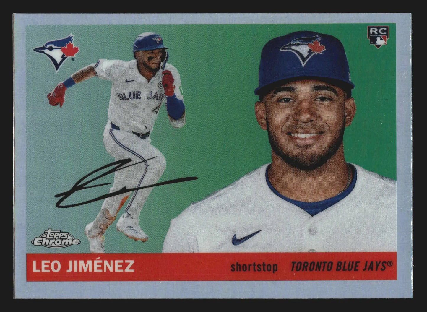 2025 Topps Chrome Platinum #327 Leo Jimenez Refractor Blue Jays RC