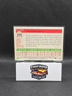 2025 Topps Chrome Platinum Anniversary DJ Herz Rookie Blue Prism Refractor #355 - Baseball Card Single