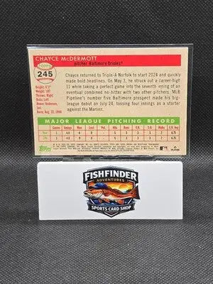 2025 Topps Chrome Platinum Chayce McDermott Gold Refractor RC #245 Orioles /50