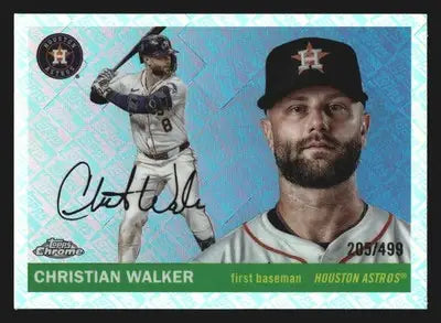 2025 Topps Chrome Platinum Christian Walker #158 Topps Refractor /499 Astros - Baseball Card Single