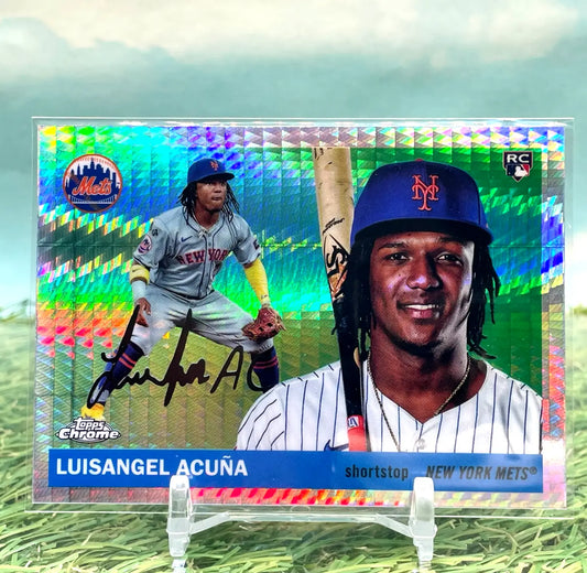 2025 Topps Chrome Platinum Luisangel Acuna Rookie Prism Refractor (RC) KM104 - Baseball Card Single