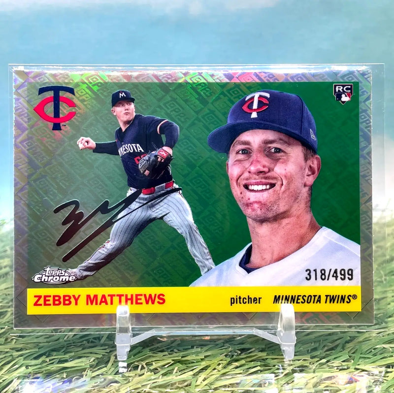 2025 Topps Chrome Platinum Zebby Matthews Topps Logo Refractor #/499 Twins - Baseball Card Single