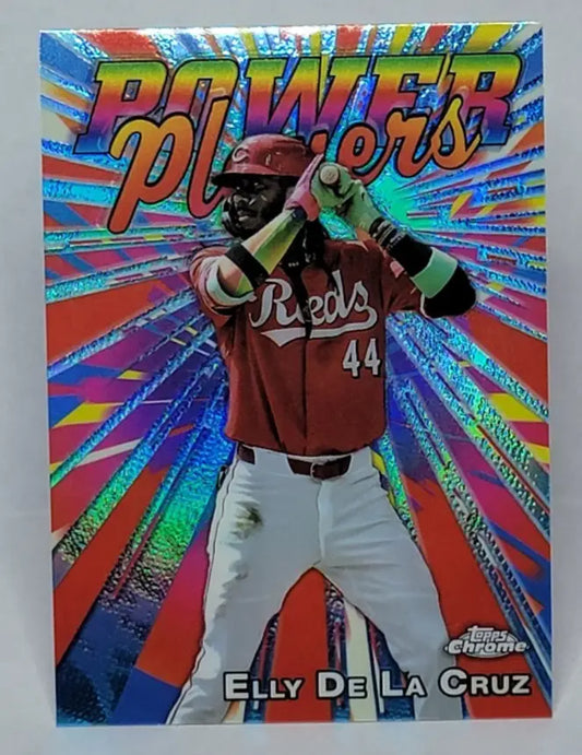 2025 Topps Chrome-Power Players-Elly De La Cruz #PP-16 - Baseball Card Single