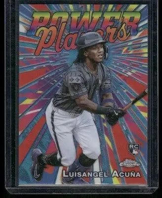 2025 Topps Chrome Power Players Luisangel Acuña #PP-24 RC Baseball - Baseball Card Single
