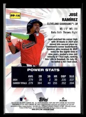 2025 Topps Chrome #PP-14 José Ramírez Power Players - Baseball Card Single