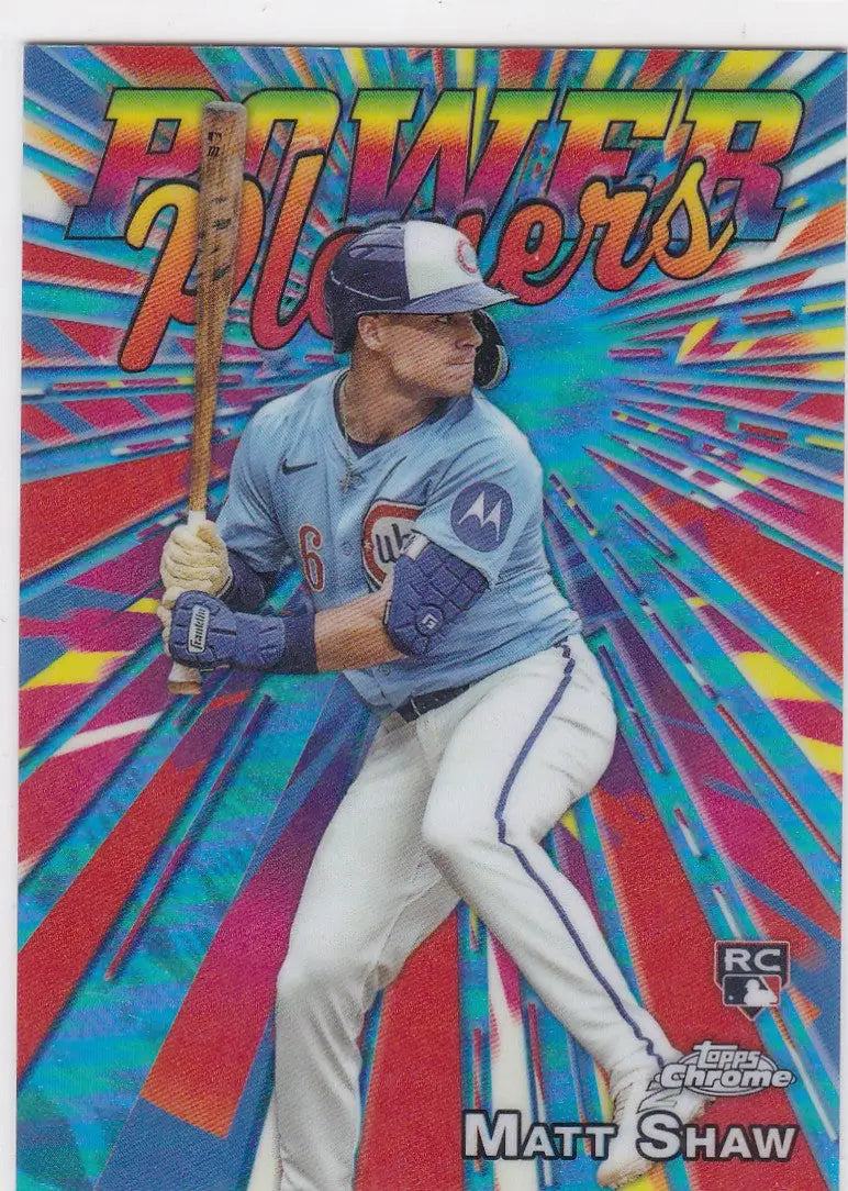 2025 Topps Chrome #PP-26 Matt Shaw RC Power Players Chicago Cubs - Baseball Card Single