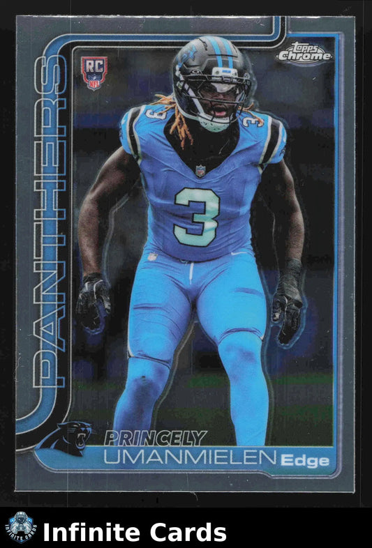 2025 Topps Chrome PRINCELY UMANMIELEN #377 Carolina Panthers RC - Football Card Single