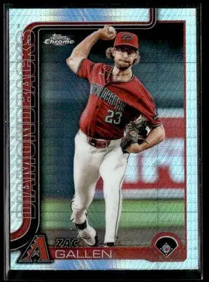 2025 Topps Chrome - Prism Refractors Zac Gallen #4 Arizona Diamondbacks - Baseball Card Single