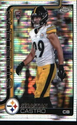 2025 Topps Chrome Pulsar Refractor #370 Sebastian Castro Rookie Rookie - Football Card Single
