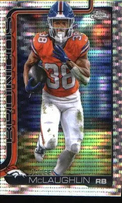 2025 Topps Chrome Pulsar Refractor #90 Jaleel McLaughlin - Football Card Single