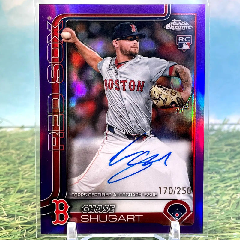 2025 Topps Chrome Purple /250 Rookie Auto Chase Shugart Refractor RC #RA Red Sox - Baseball Card Single