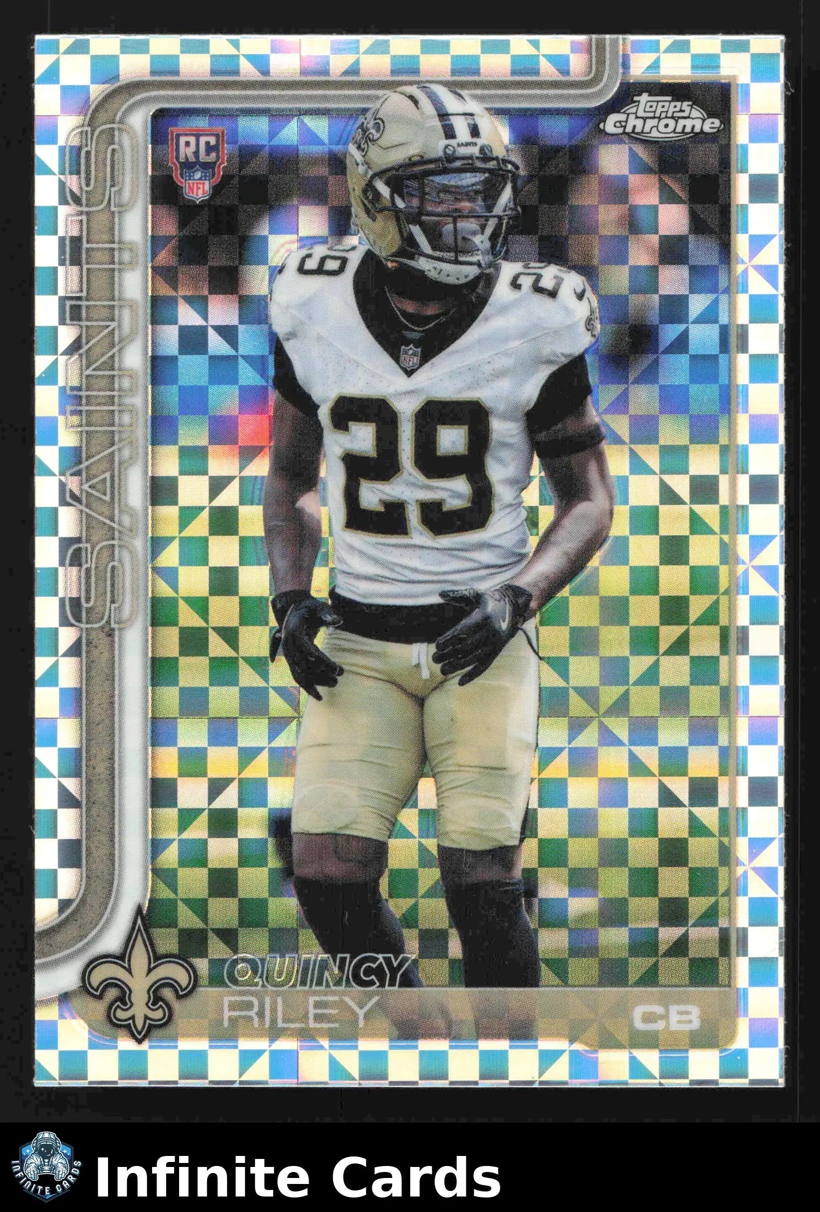 2025 Topps Chrome QUINCY RILEY #369 New Orleans Saints RC - Football Card Single