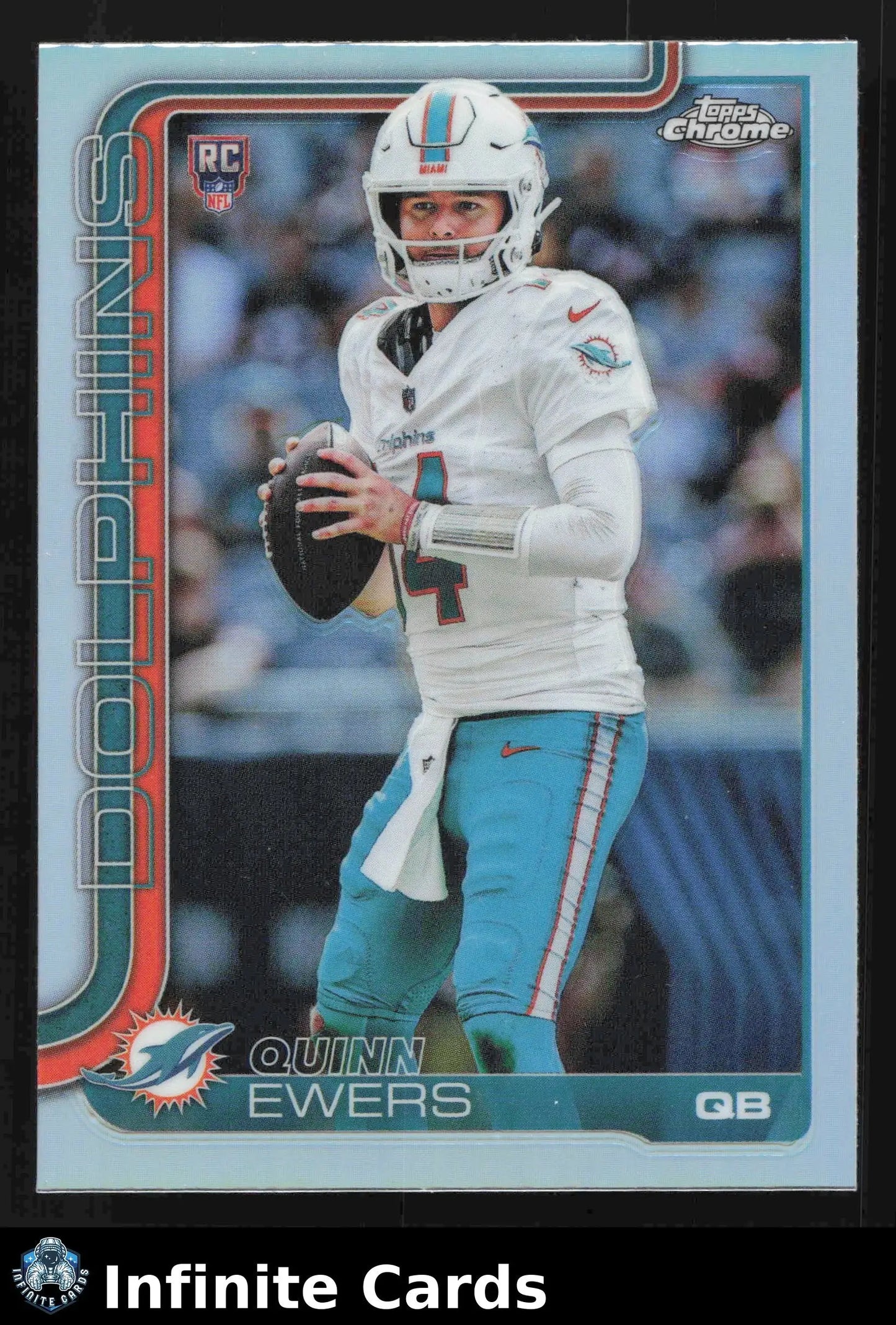 2025 Topps Chrome QUINN EWERS #316 Refractor Miami Dolphins RC - Football Card Single