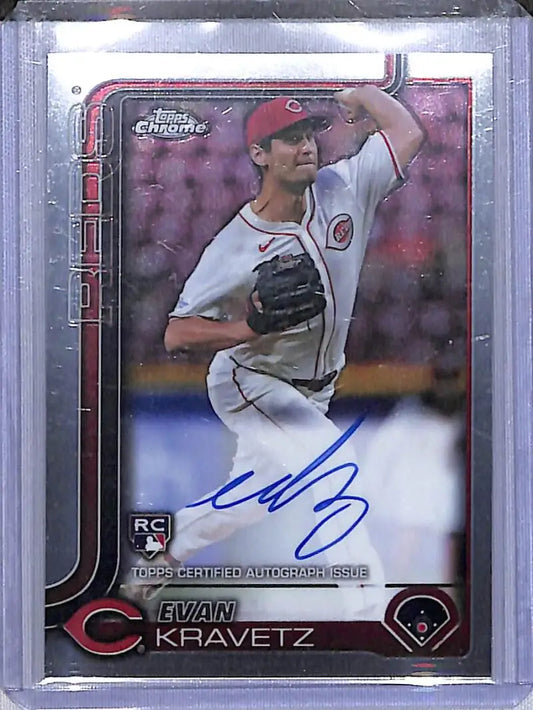 2025 Topps Chrome #RA-EK Evan Kravetz NM-MT Auto Cincinnati Reds