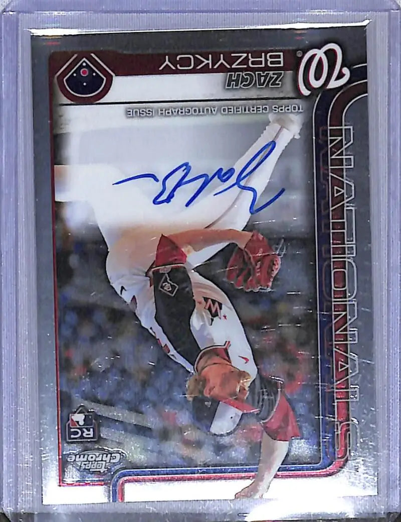 2025 Topps Chrome #RA-ZB Zach Brzykcy NM-MT Auto Washington Nationals - Baseball Card Single
