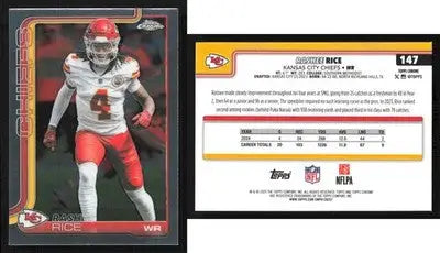 2025 Topps Chrome RASHEE RICE #147 Kansas City Chiefs - Football Card Single