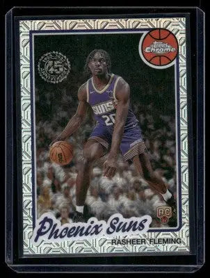 2025 Topps Chrome Rasheer Fleming #TC-RF RC Basketball - Basketball Card Single