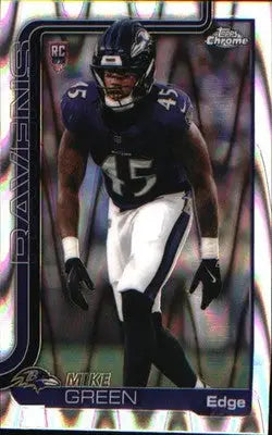 2025 Topps Chrome Ray Wave Refractor #376 Mike Green Rookie Rookie - Football Card Single
