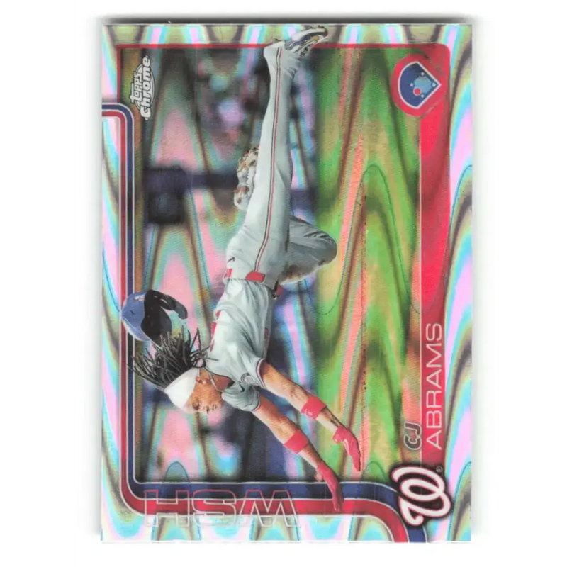 2025 topps Chrome RayWave Refractor #176 CJ Abrams NM-MT Washington Nationals Baseball Card - Baseball Card Single