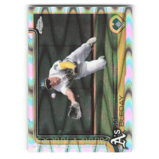 2025 topps Chrome RayWave Refractor #183 JJ Bleday NM-MT Athletics Baseball Card - Baseball Card Single