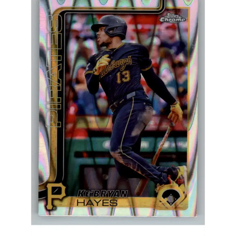 2025 topps Chrome RayWave Refractor #196 Ke’Bryan Hayes NM-MT Pittsburgh Pirates Baseball Card - Baseball Card Single