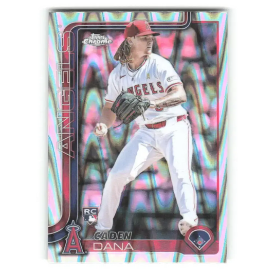 2025 topps Chrome RayWave Refractor #245 Caden Dana NM-MT RC Rookie Los Angeles Angels Baseball Card - Baseball Card