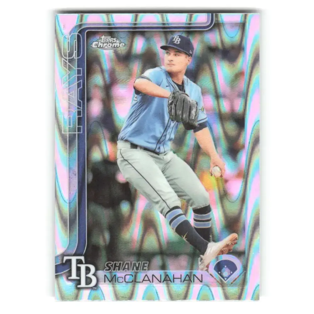2025 topps Chrome RayWave Refractor #298 Shane McClanahan NM-MT Tampa Bay Rays Baseball Card - Baseball Card Single