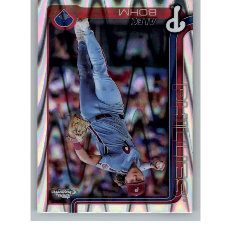 2025 topps Chrome RayWave Refractor #57 Alec Bohm NM-MT Philadelphia Phillies Baseball Card - Baseball Card Single