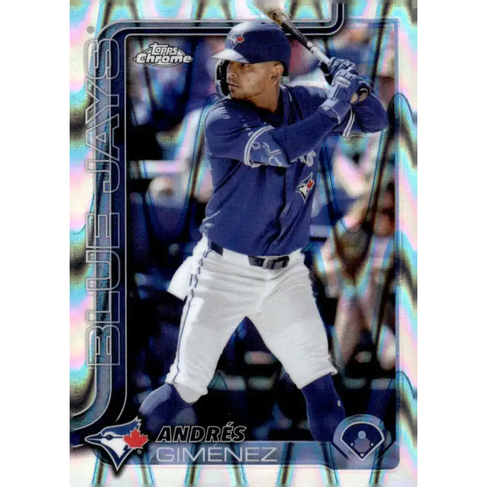 2025 topps Chrome RayWave Refractor #70 Andres Gimenez NM-MT Toronto Blue Jays Baseball Card - Baseball Card