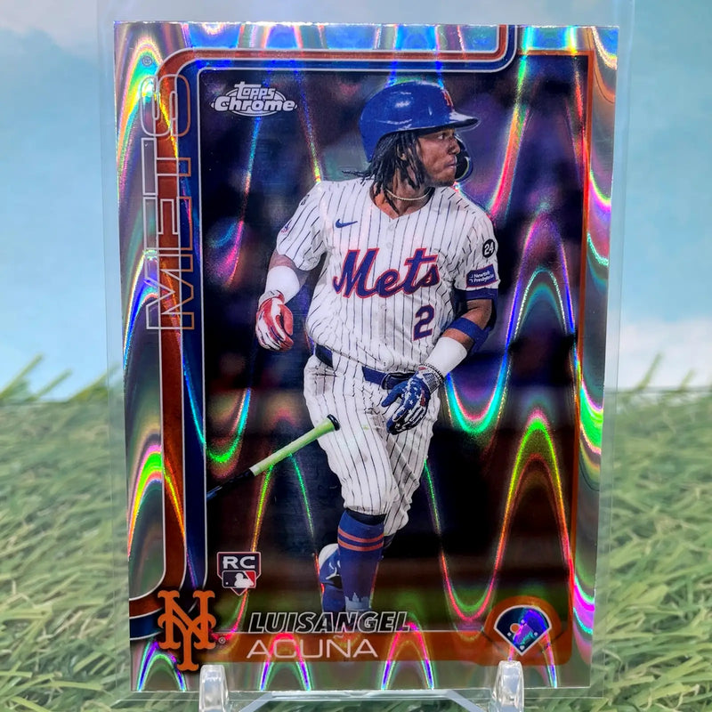2025 Topps Chrome Raywave Refractor Luisangel Acuna No. 56 (RC) Mets - Baseball Card Single
