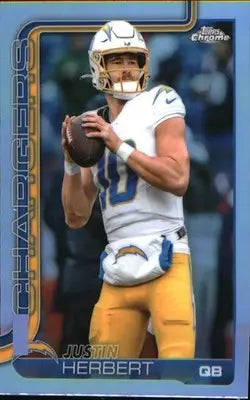 2025 Topps Chrome Refractor #158 Justin Herbert - Football Card Single