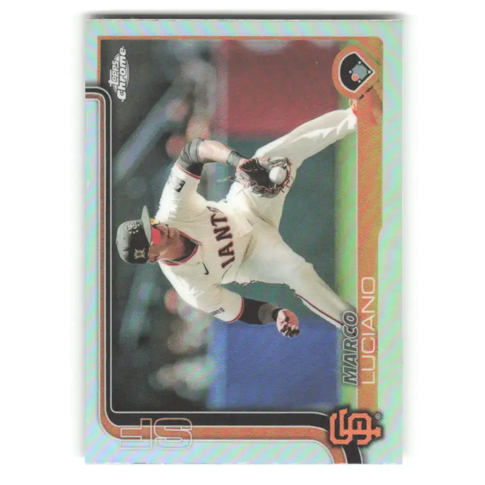 2025 topps Chrome Refractor #191 Marco Luciano NM-MT San Francisco Giants Baseball Card - Baseball Card Single