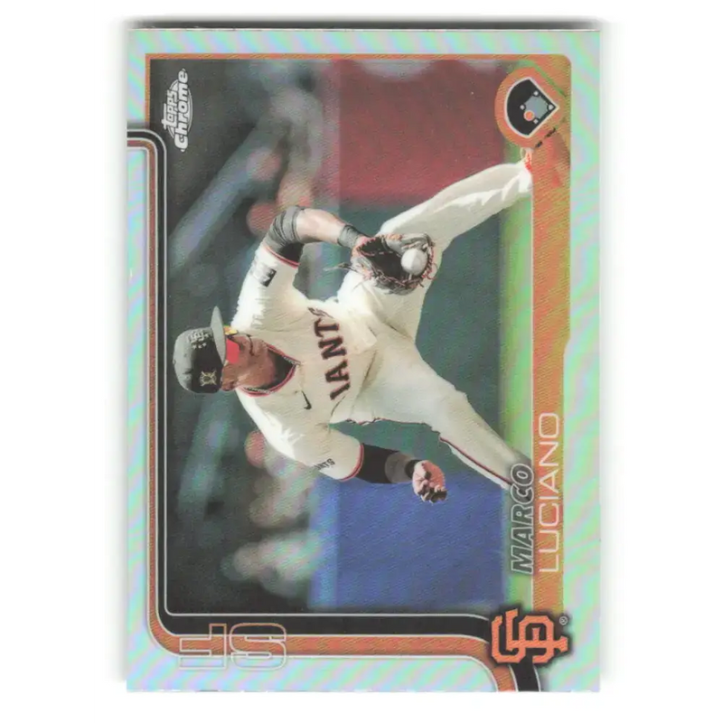 2025 topps Chrome Refractor #191 Marco Luciano NM-MT San Francisco Giants Baseball Card - Baseball Card Single