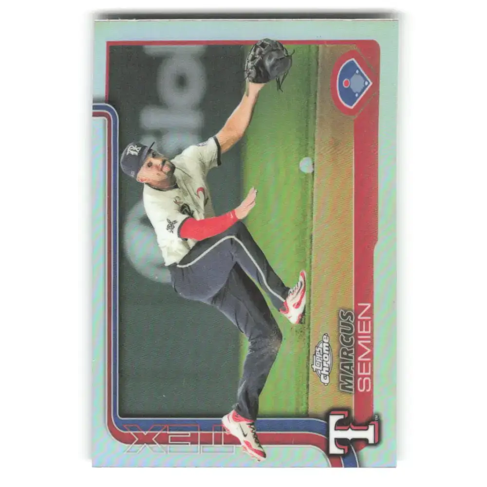 2025 topps Chrome Refractor #27 Marcus Semien NM-MT Texas Rangers Baseball Card - Baseball Card Single