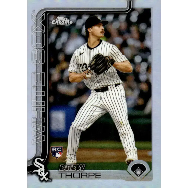 2025 topps Chrome Refractor #275 Drew Thorpe NM-MT RC Rookie Chicago White Sox Baseball Card - Baseball Card Single