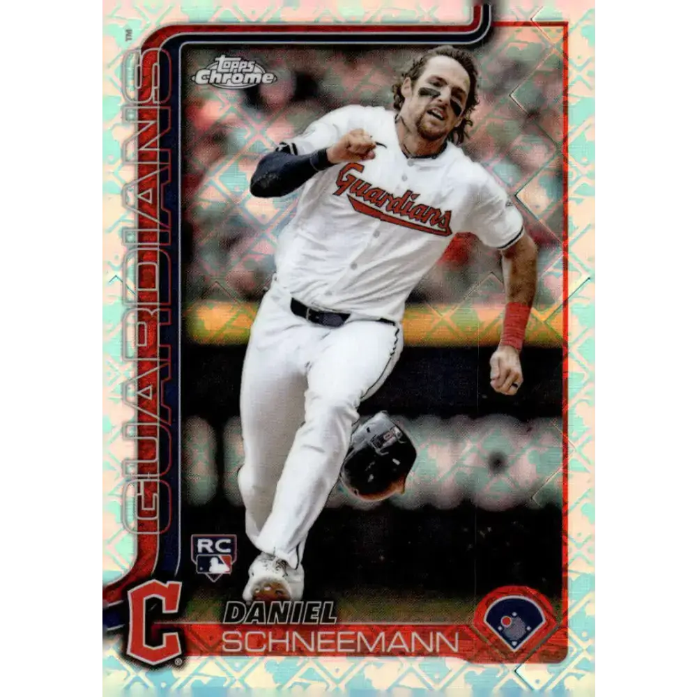 2025 topps Chrome Refractor #43 Daniel Schneemann NM-MT RC Rookie Cleveland Guardians Baseball Card - Baseball Card