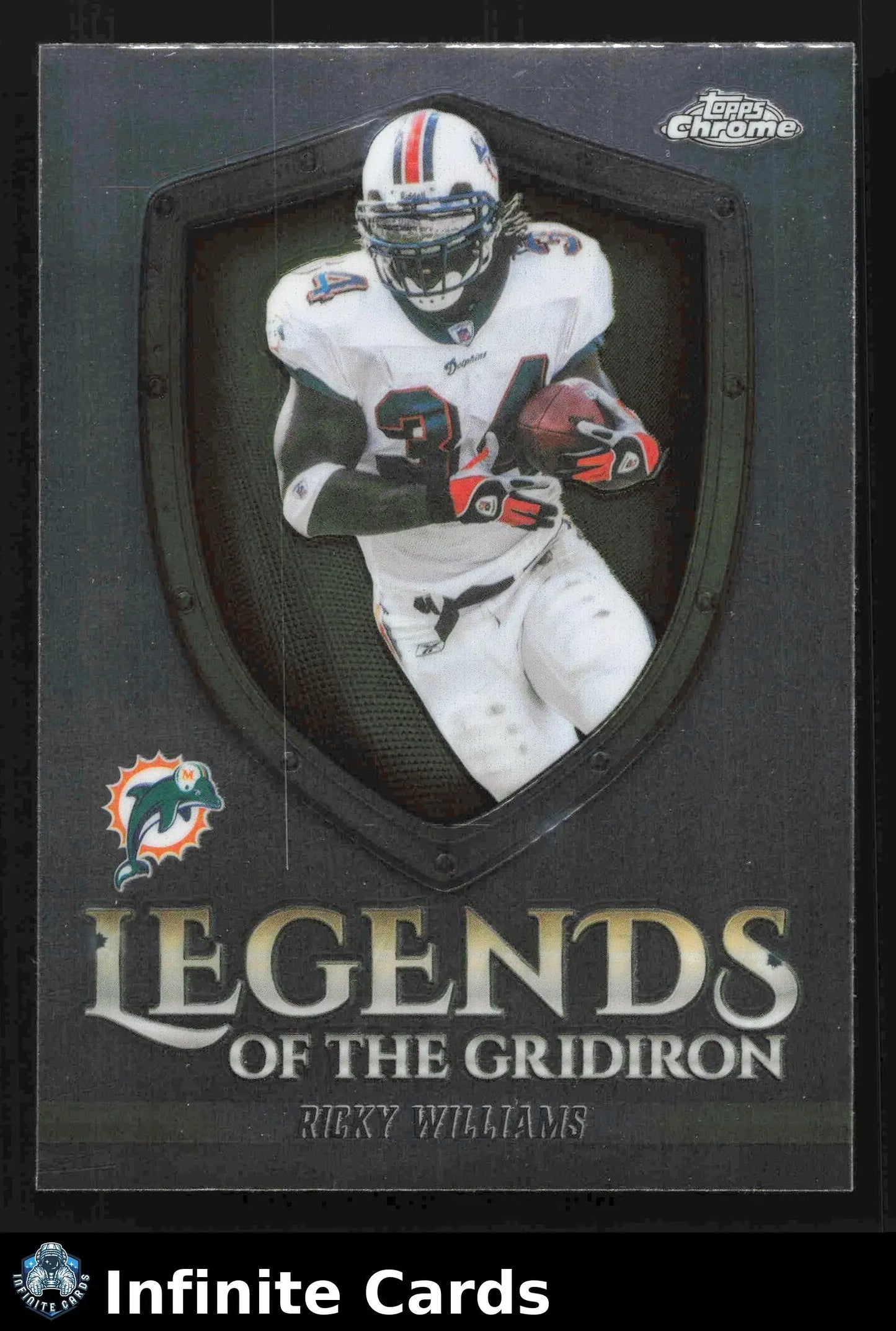 2025 Topps Chrome RICKY WILLIAMS #LOG-14 Legends of the Gridiron Chrome Dolphins - Football Card Single
