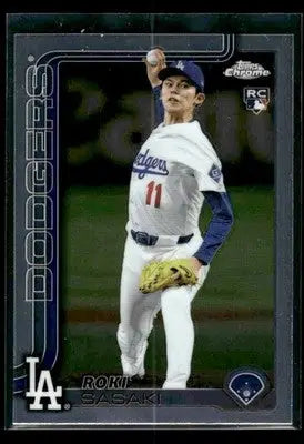 2025 Topps Chrome Roki Sasaki #217 RC Los Angeles Dodgers