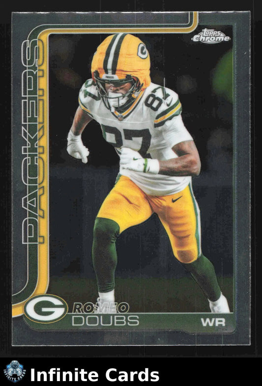 2025 Topps Chrome ROMEO DOUBS #106 Chrome Green Bay Packers - Football Card Single
