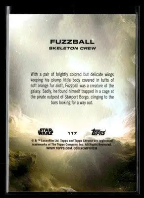 2025 Topps Chrome Sapphire Edition Star Wars #117 Fuzzball Debut - Trading Card