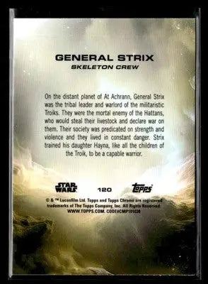 2025 Topps Chrome Sapphire Edition Star Wars #120 General Strix Debut - Star Wars Card Single