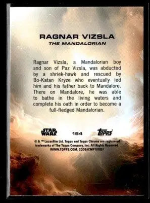 2025 Topps Chrome Sapphire Edition Star Wars #154 Ragnar Vizsla Debut - Star Wars Card Single