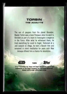 2025 Topps Chrome Sapphire Edition Star Wars #185 Torbin Debut - Star Wars Card Single