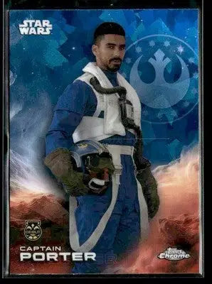 2025 Topps Chrome Sapphire Edition Star Wars #20 Captain Porter Debut - Trading Card