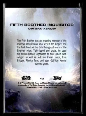 2025 Topps Chrome Sapphire Edition Star Wars #43 Fifth Brother Inquisitor - Star Wars Card Single
