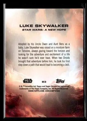 2025 Topps Chrome Sapphire Edition Star Wars #83 Luke Skywalker - Trading Card