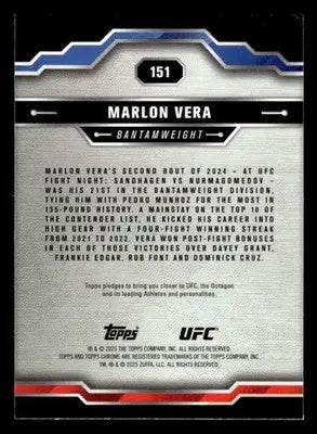 2025 Topps Chrome Sapphire Edition UFC #151 Marlon Vera - UFC/MMA Card Single